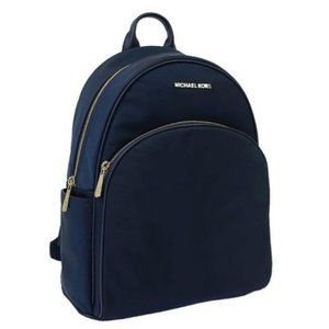 Michael Kors Abbey Nylon Large Backpack Navy New